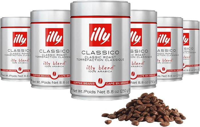 illy Whole Bean Coffee, Classico Medium Roast, 100% Arabica, Premium Italian Coffee, Ideal for Es... | Amazon (US)