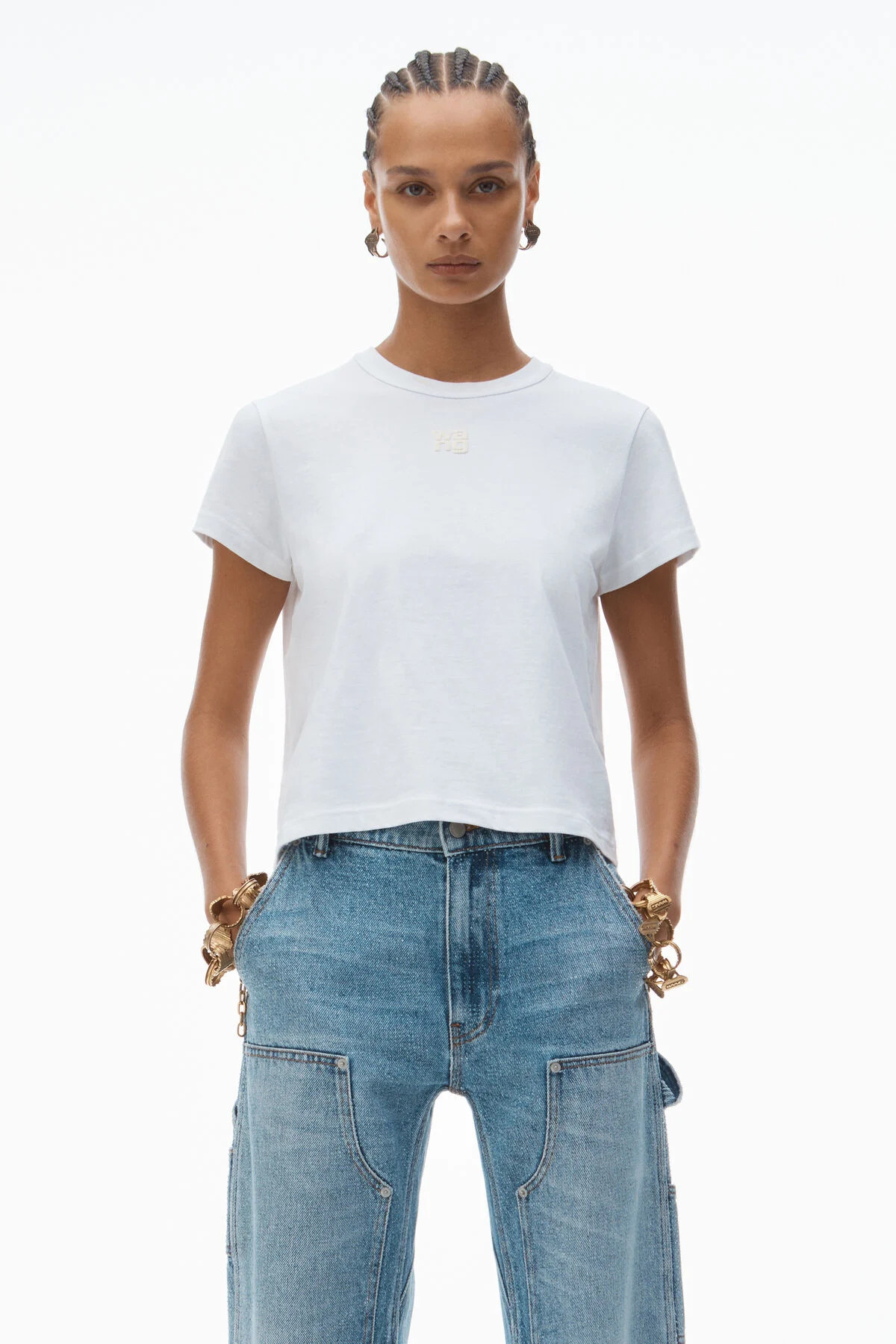 PUFF LOGO SHRUNKEN TEE IN COTTON JERSEY | Alexander Wang