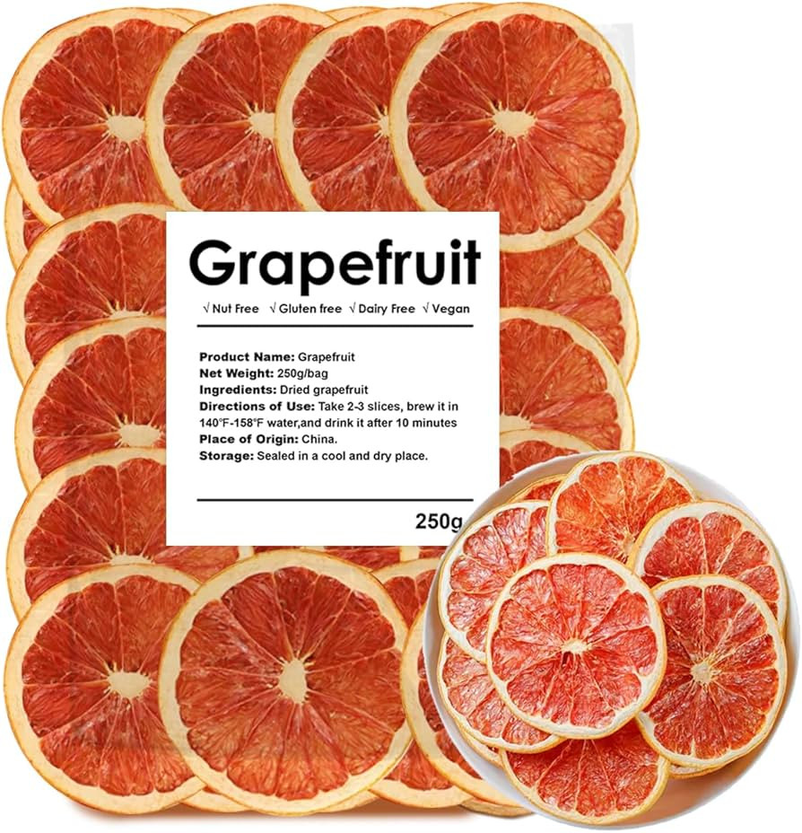 Dehydrated Dry Grapefruit, Dried Grapefruit Slices 8.8oz/250g, 100% Natural & No Additives, No Su... | Amazon (US)