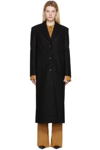 REMAIN Birger Christensen - Black Boyle Coat | SSENSE