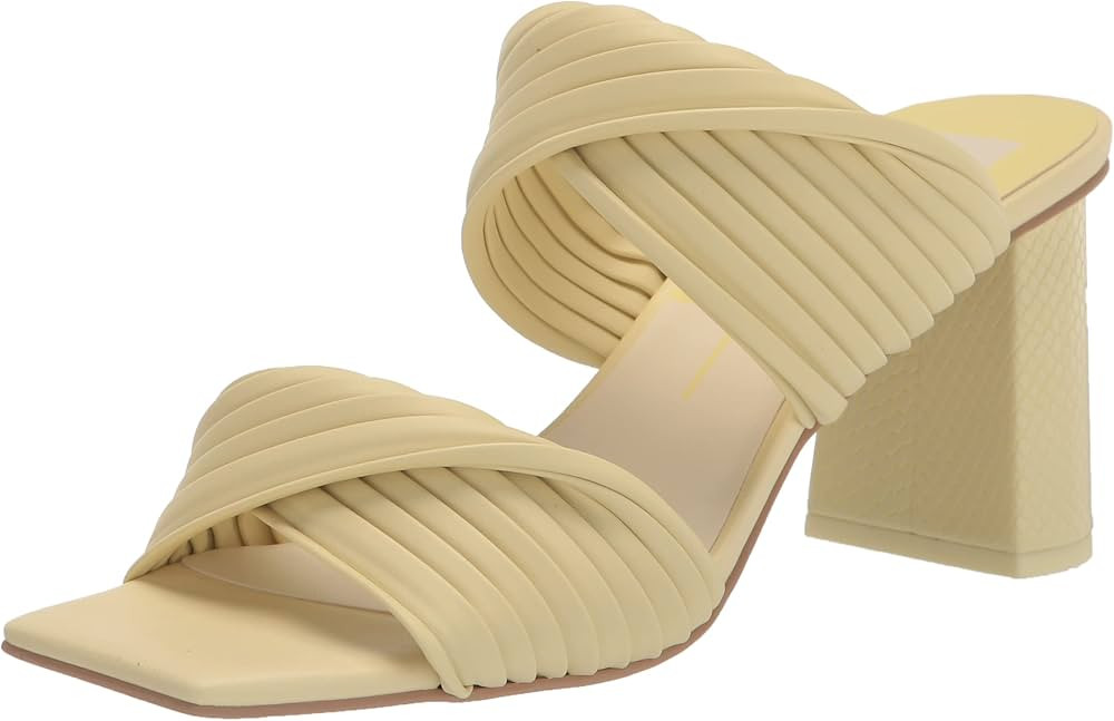 DOLCE VITA Women's PILTON Heeled Sandal, Lemon Cream Stella, 6, Lemon Cream Stella, 6 | Amazon (CA)