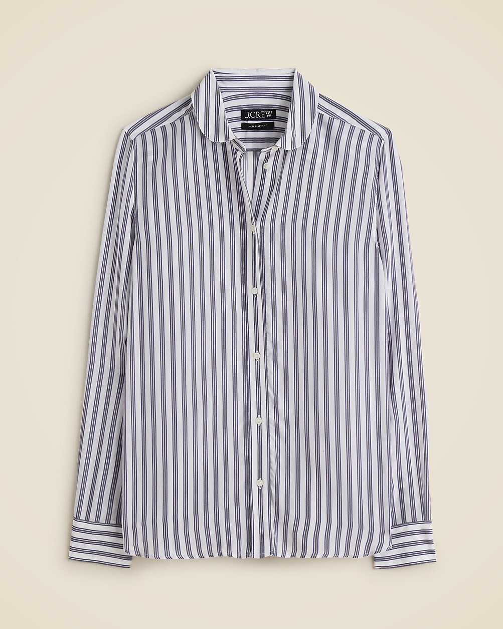 Jules classic-fit shirt in striped crepe de chine | J. Crew US