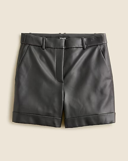 High-rise faux-leather short | J. Crew US