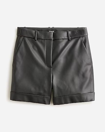High-rise faux-leather short | J.Crew US