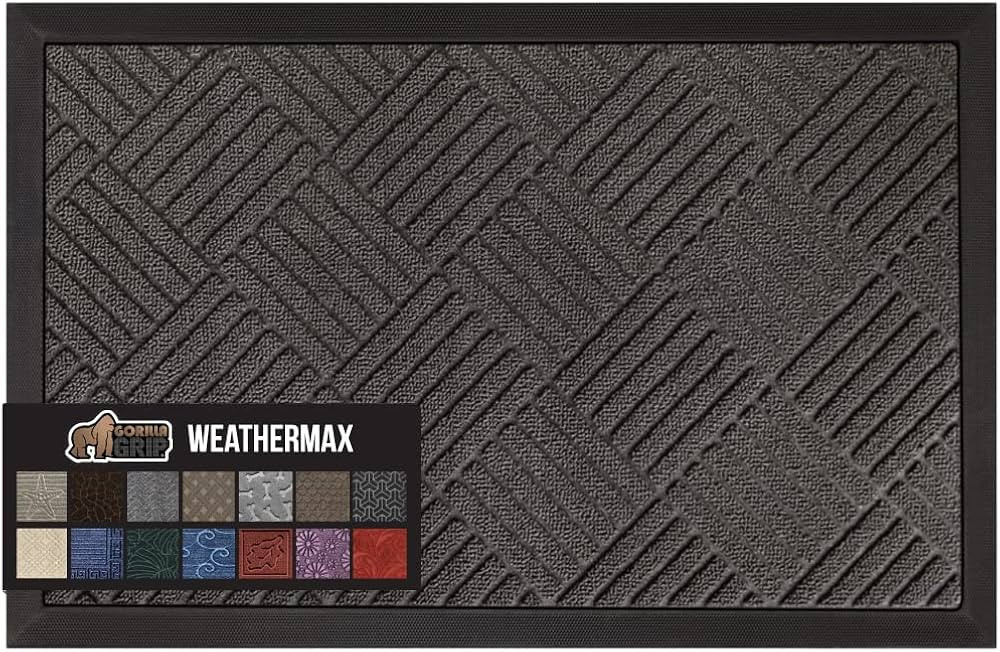 Gorilla Grip 100% Waterproof All-Season WeatherMax Doormat, Durable Natural Rubber, Stain and Fad... | Amazon (US)