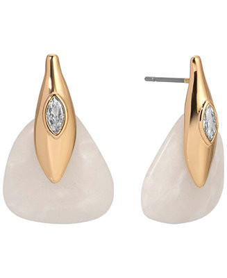 Gold-Tone Turquoise Solstice Drop Earrings | Macy's