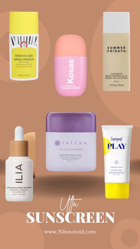 Ulta Favorite Sunscreen | Mineral Sunscreen | Tinted Sunscreen | Supergoop | Ilia Tinted Sunscreen | Beach Favorites 

#LTKtravel #LTKbeauty #LTKunder50