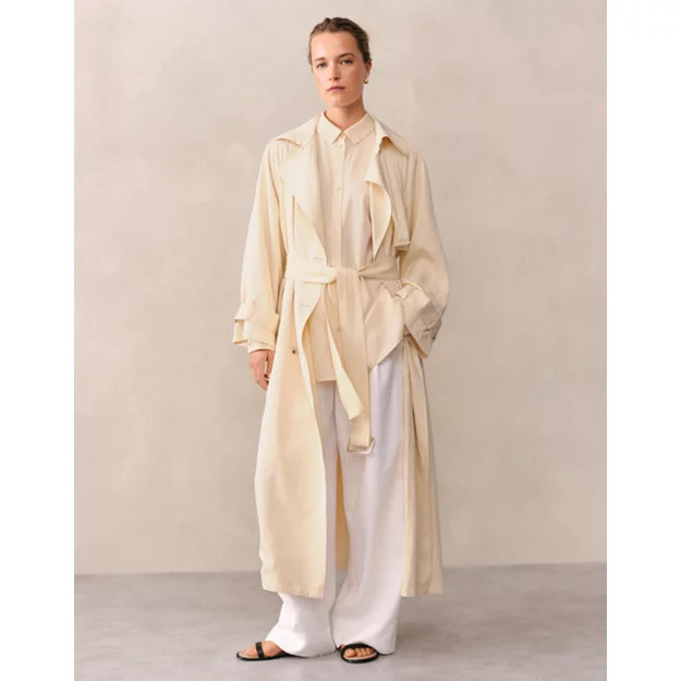 Belted Drapey Trench Coat | The White Company UK & ROW
