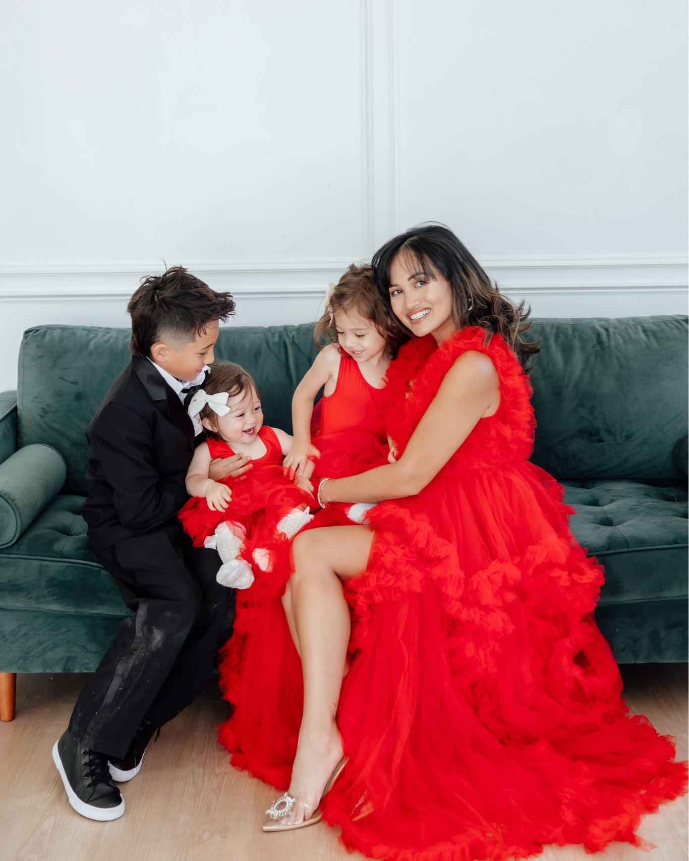 Maternity dress for photoshoot. Valentines outfits for kids. Red dress. Tulle dress. Family photoshoot outfits.

#LTKBaby #LTKBump #LTKKids