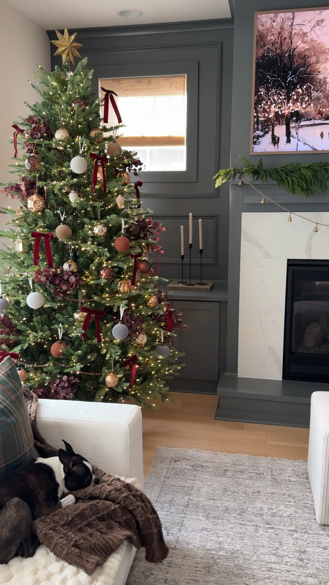 The viral twinkling Christmas tree is back in stock and surely will sell out before the holidays again! 🎄 I have the full 7.5’ tree and have a 9ft ceiling
