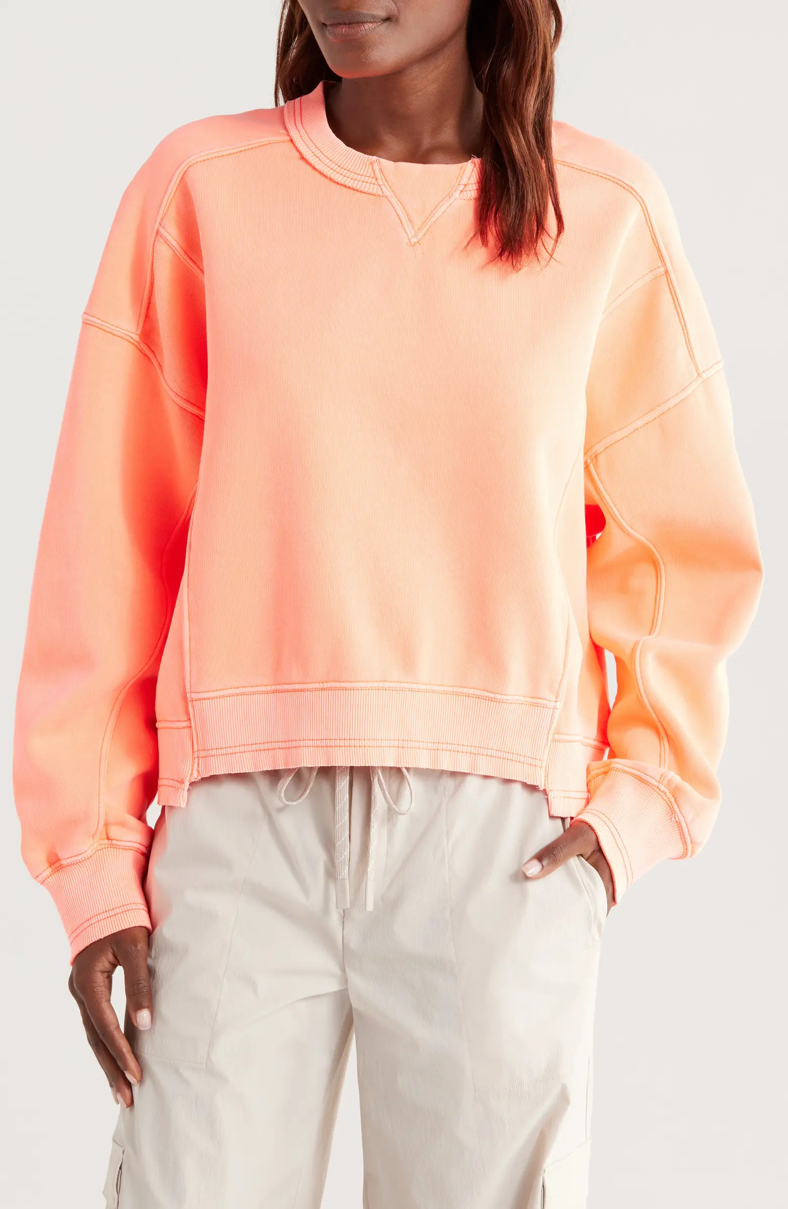 Free People FP Movement Intercept Cotton Blend Sweatshirt | Nordstrom | Nordstrom