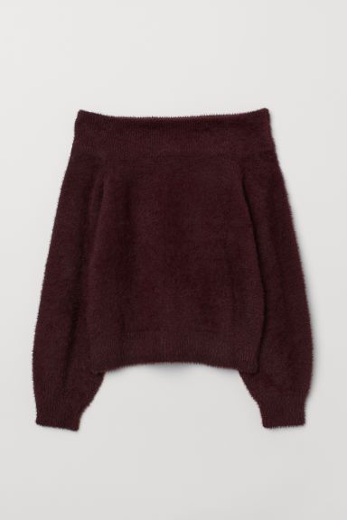 H & M - Off-the-shoulder Sweater - Red | H&M (US + CA)