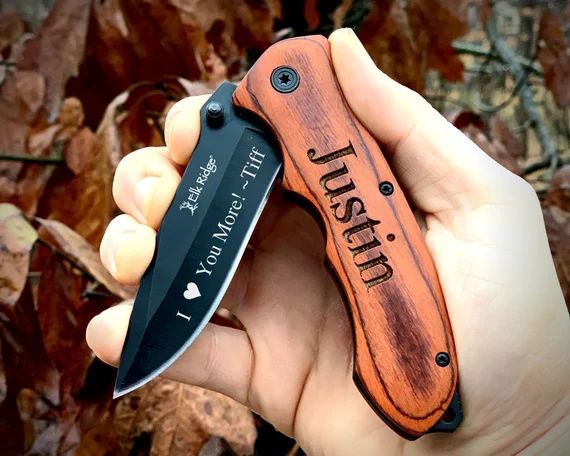 Engraved Pocket Knife for Boyfriend, Personalized Knife for Husband, Hunting Knife, Custom Knife,... | Etsy (US)