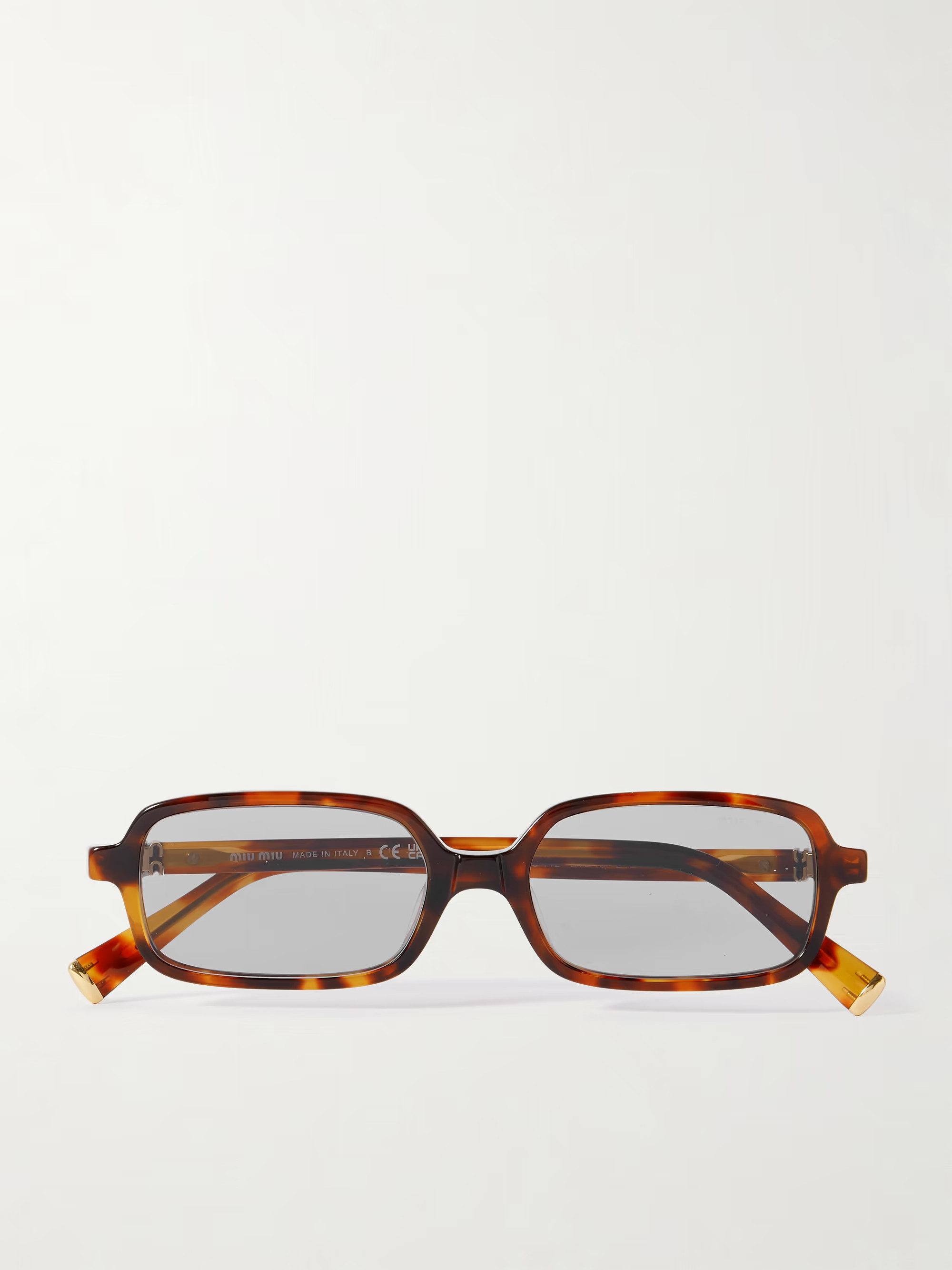 Rectangular-frame tortoiseshell acetate sunglasses | NET-A-PORTER (US)