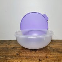 New Tupperware Fix N Mix Bowl - 26 Cup, Sheer With Purple Lid | Etsy (US)