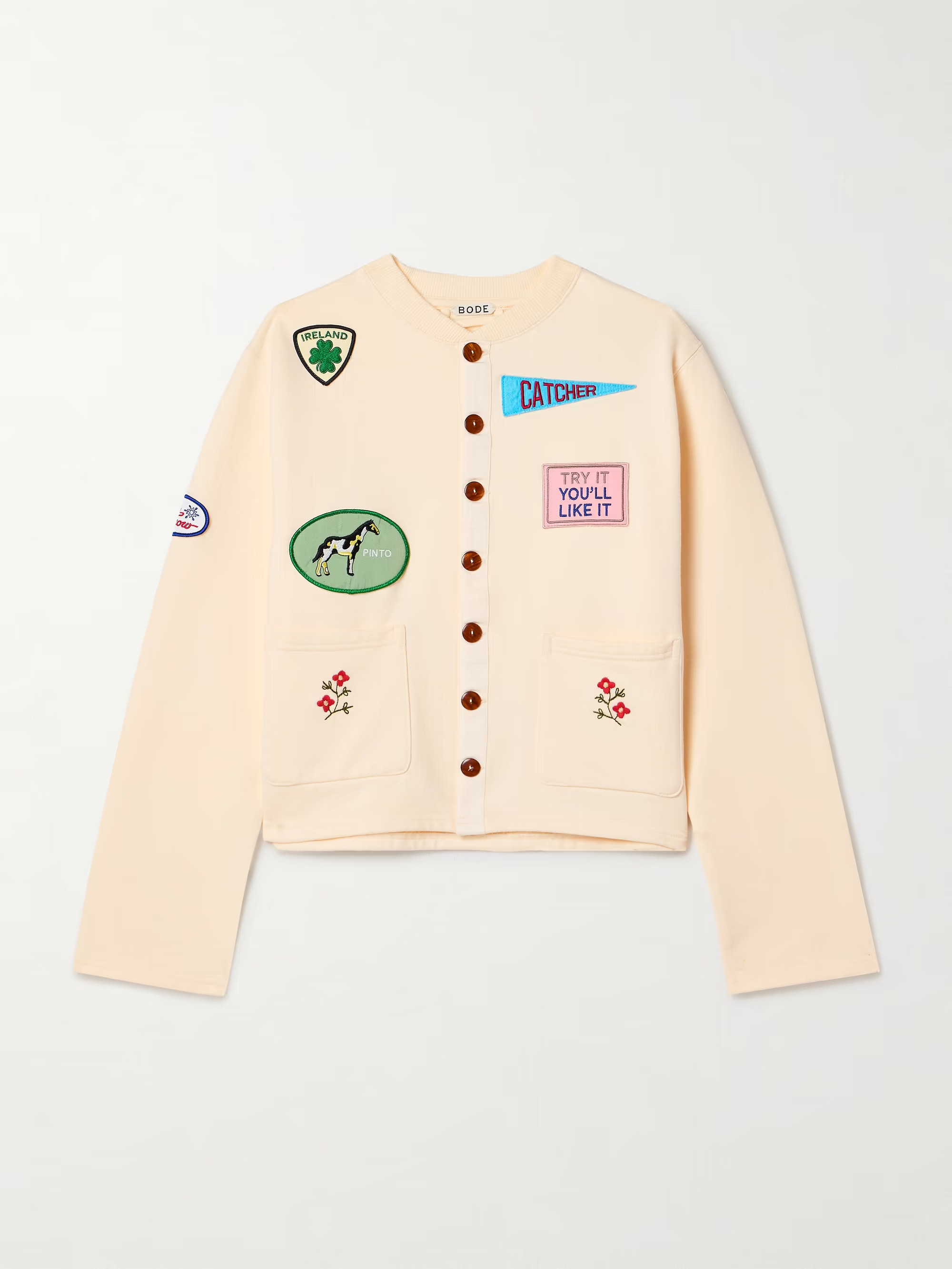 Appliquéd printed cotton cardigan | NET-A-PORTER (UK & EU)