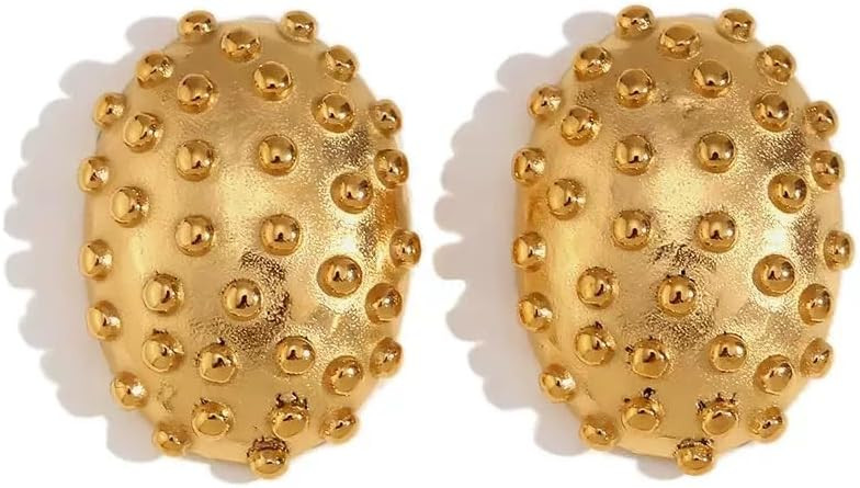 Gold & Silver Tone Chunky Oversized Geometric Dangle Drop Statement Earrings for Women, Bold Fash... | Amazon (US)