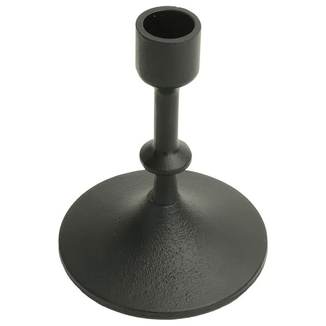 Better Homes & Gardens Black Cast Iron Metal Taper Candle Holder, 5.3", Medium | Walmart (US)