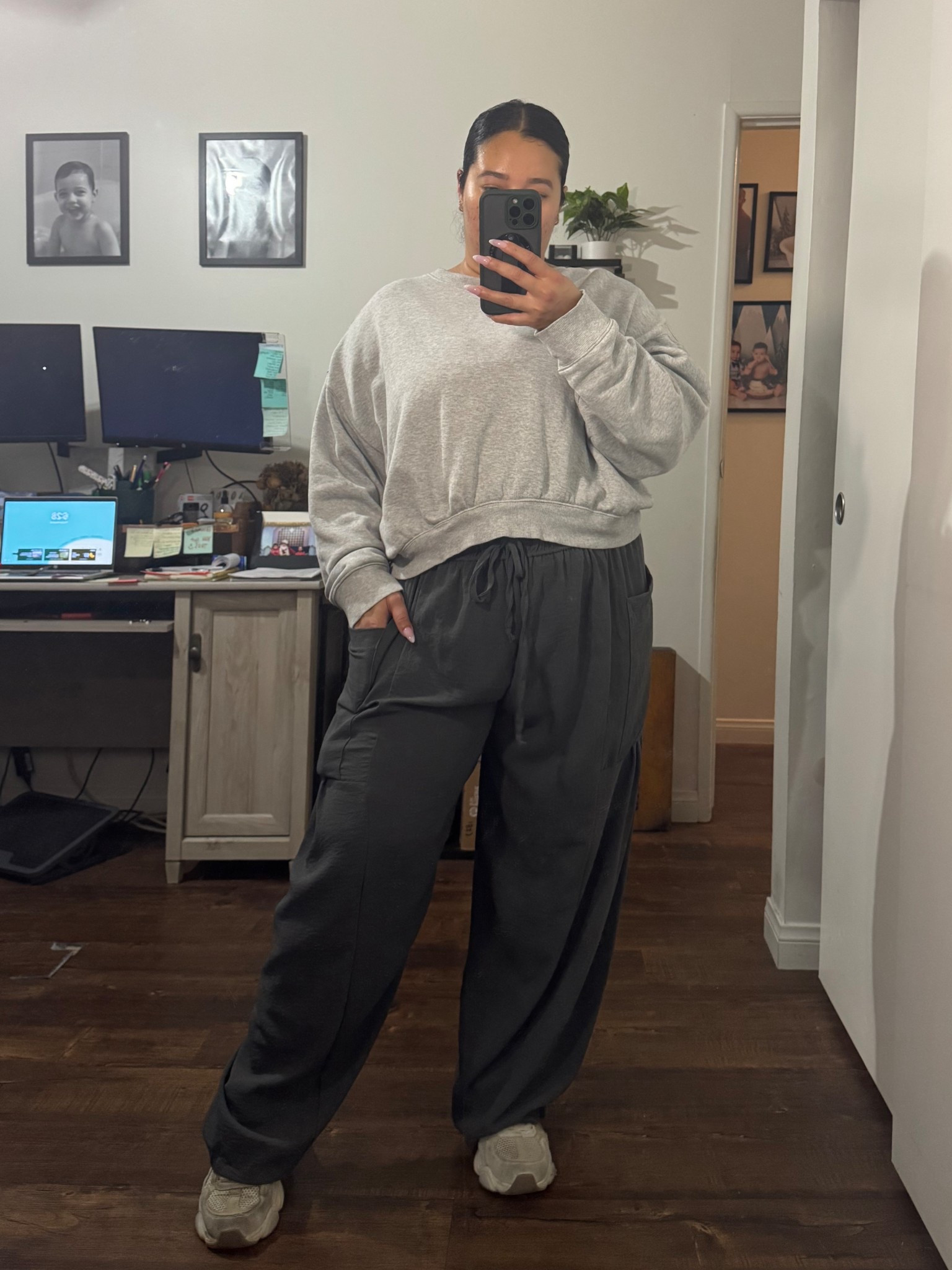 Easy casual outfit im wearing as a wfh mom and school drop offs. These pants are super tummy friendly with an elastic waistband 

Sweater/ large- cropped / loose fit 
Baggy pants - XL/ oversized fit/ super comfortable 

Casual outfit 
WFH outfit 
Mom outfit 
Midsize fashion 
Midsize style 
Curvy fashion 
Baggy pants 
Linen pants 
Tummy friendly pants 

#LTKMidsize #LTKmomlife #LTKootd

#LTKootd #LTKMidsize #LTKmomlife