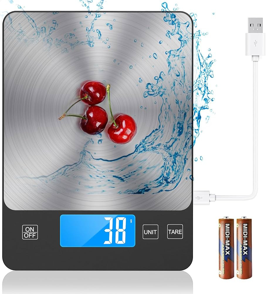 NASA-Grade 33lb Digital Kitchen Scale, Precisely Measures Grams and Ounces for Baking and Cooking... | Amazon (US)