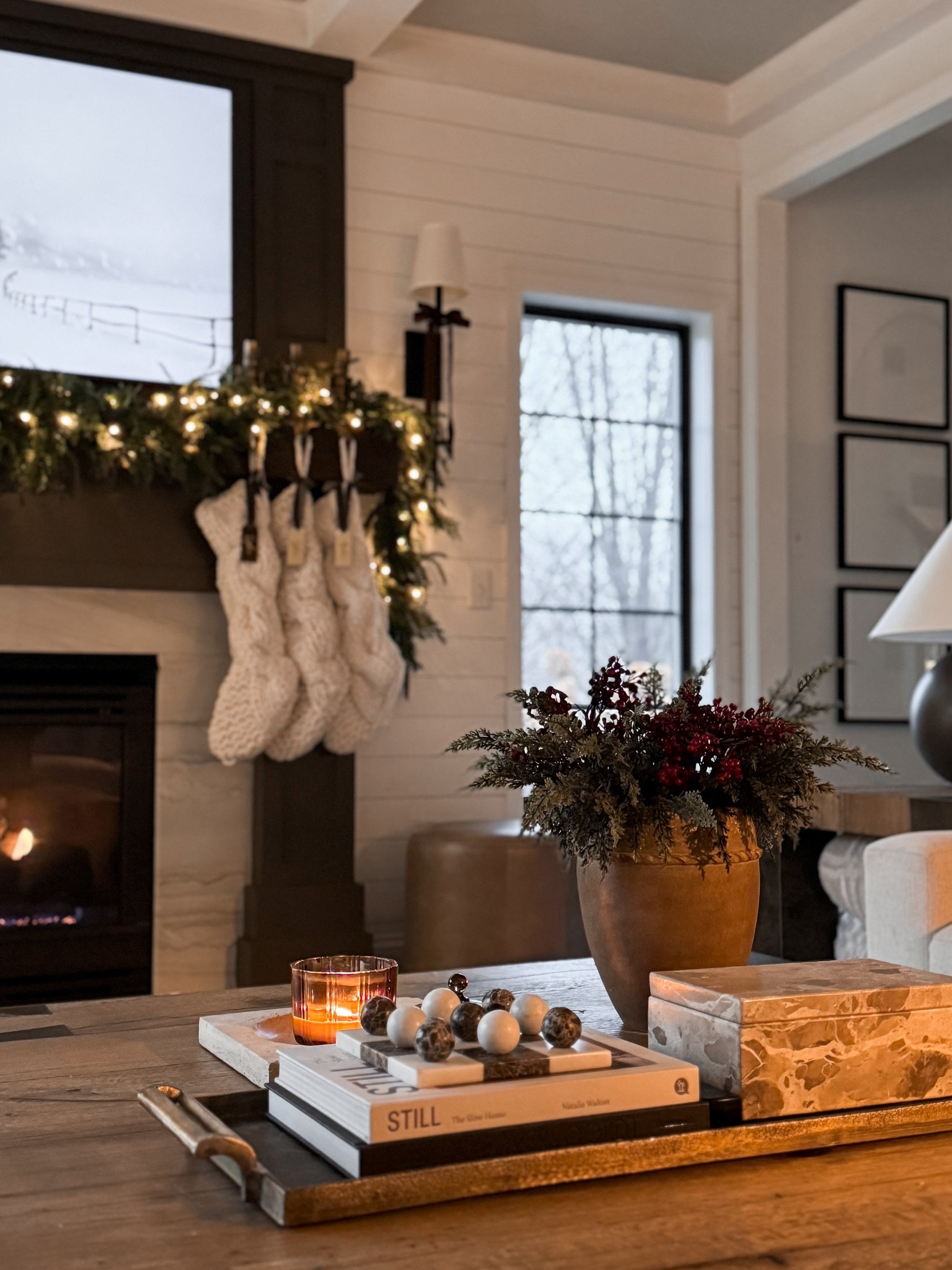 A little peek at our holiday living room ✨ this year it feels extra warm and cozy! 

#LTKHome #LTKHoliday #LTKSeasonal