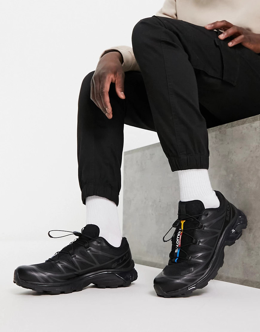 Salomon XT-6 unisex trainers in black and phantom | ASOS (Global)