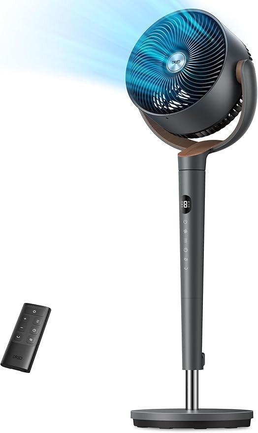 DREO Fan for Bedroom, 120° Oscillating Standing Fans, Quiet Floor Fan with DC Motor, 100ft Pedes... | Amazon (US)