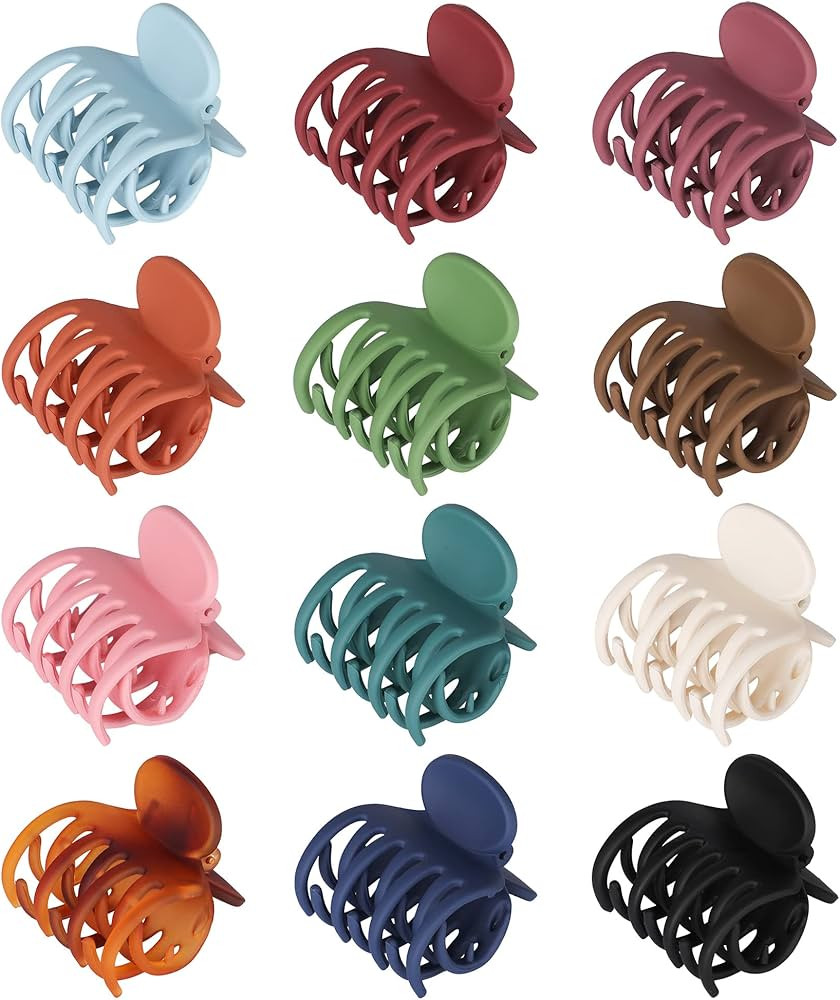 Vsiopy 12 PCS Medium Hair Clips for Girls Medium Size Hair Clips for Thin Hair, Non Slip Hair Cla... | Amazon (US)