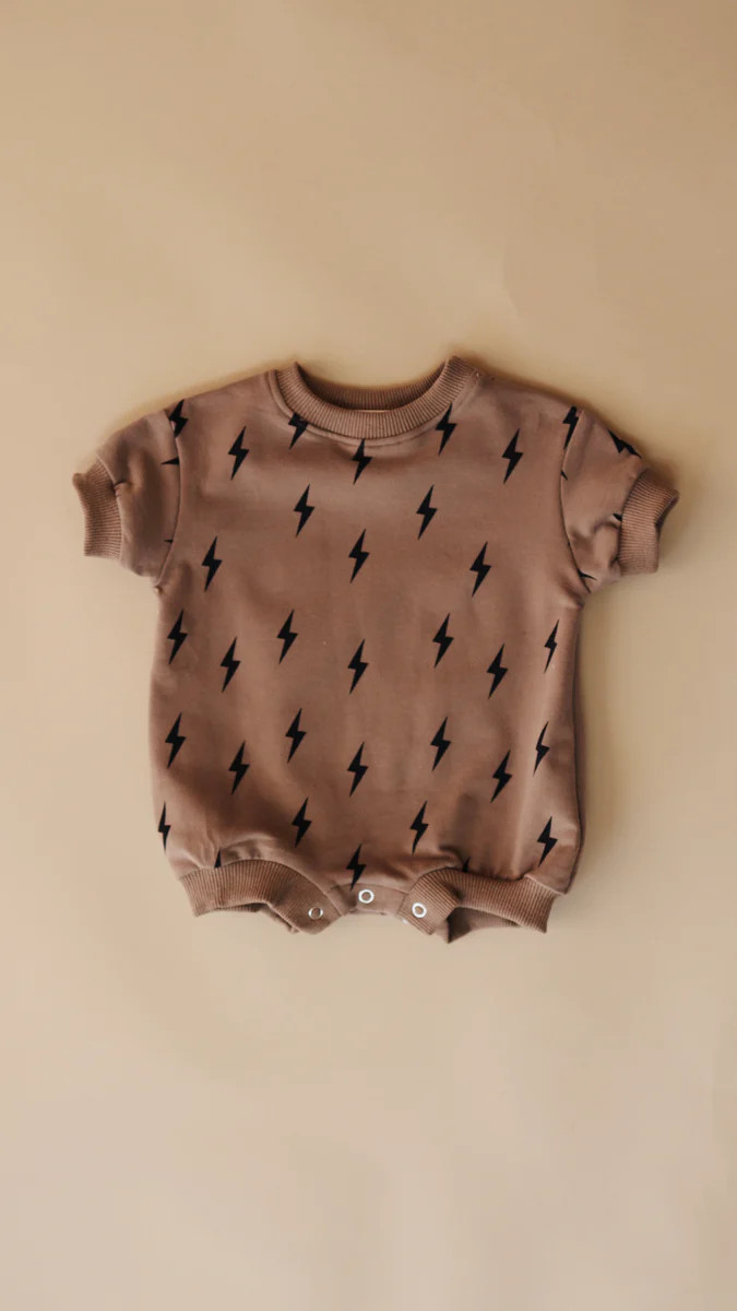 Lightening Bolt | Short Sleeve Romper | Forever French