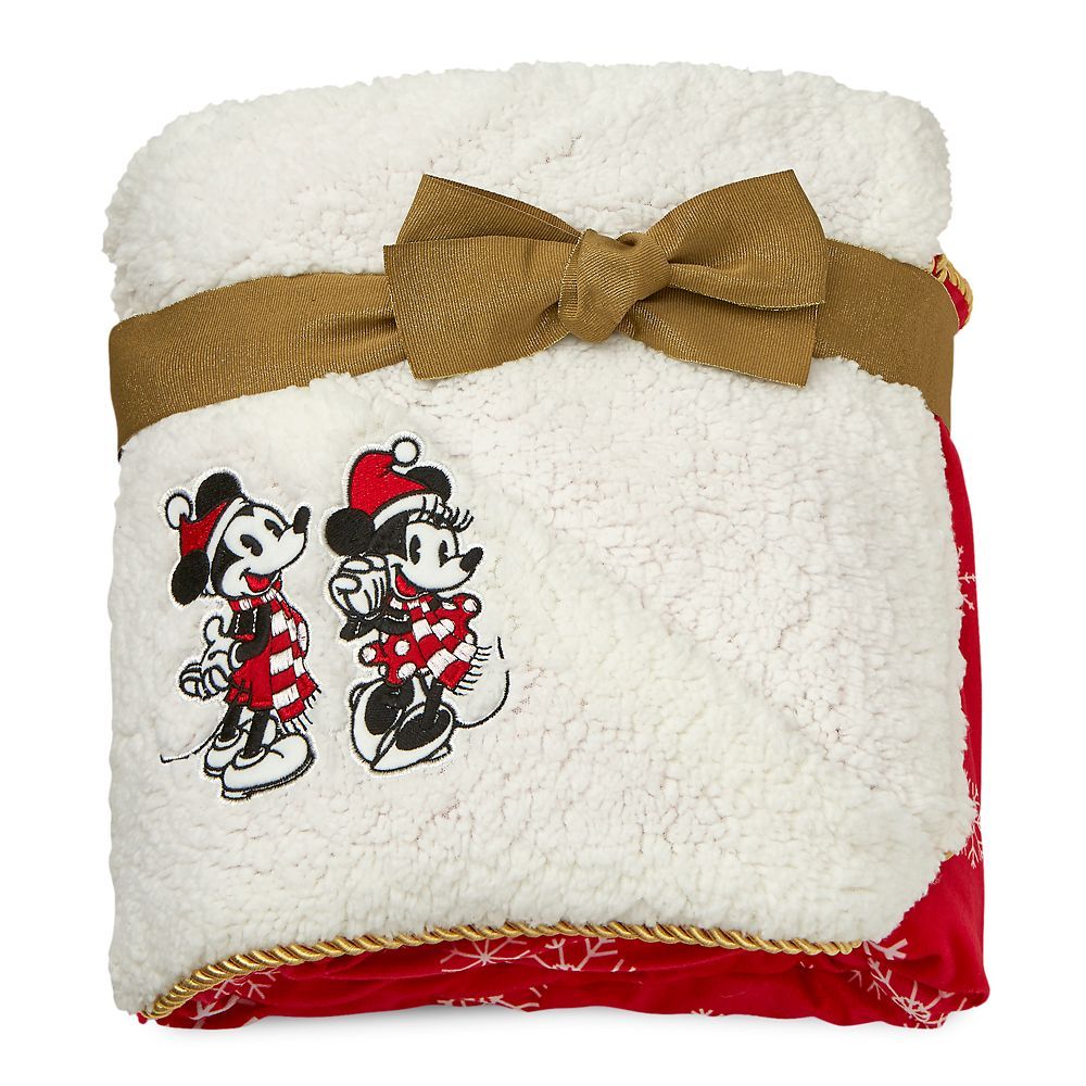 Mickey and Minnie Mouse Holiday Throw Blanket | shopDisney | Disney Store