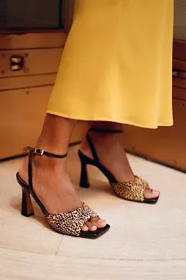 Maeve Puffy Square-Toe Ankle-Strap Heels | Anthropologie (US)