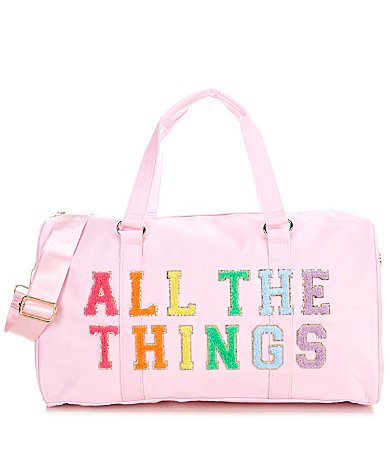 GB Girls All The Things Letter Weekender Bag - Light Pink | Dillard's