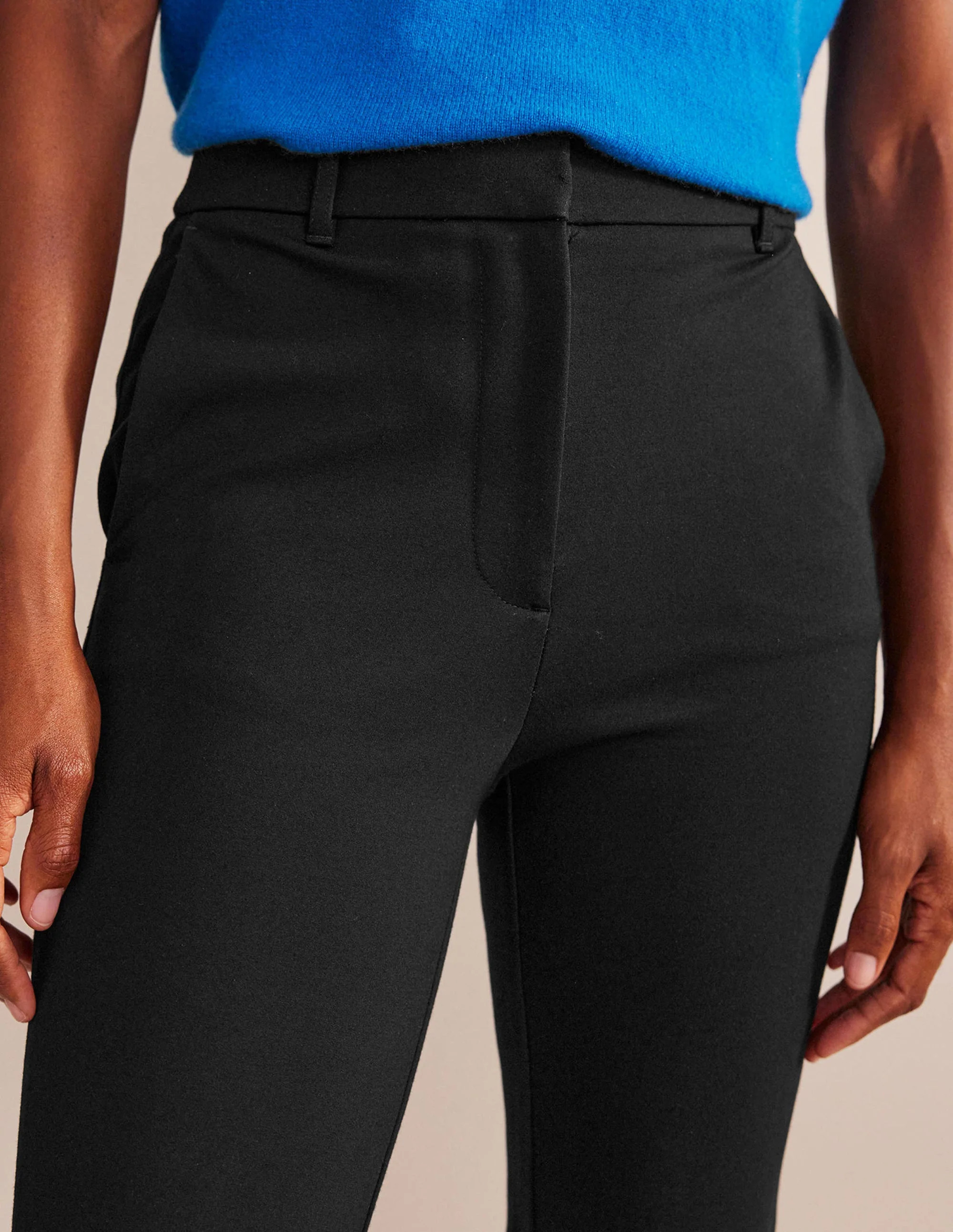 Highgate Ponte Trousers-Black | Boden UK