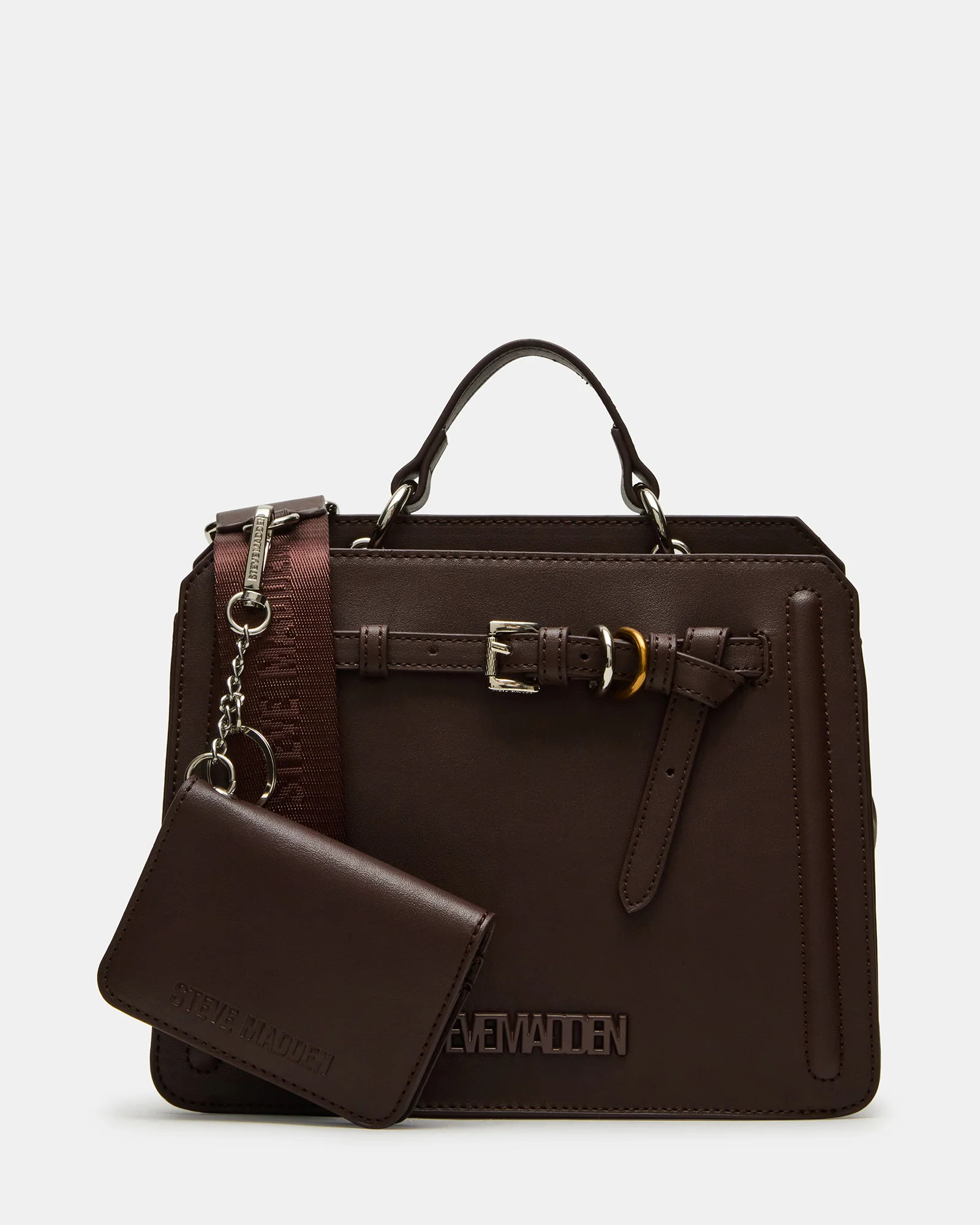 EVELYN Belt Bag Chocolate Top Handle Crossbody Bag | Steve Madden (US)