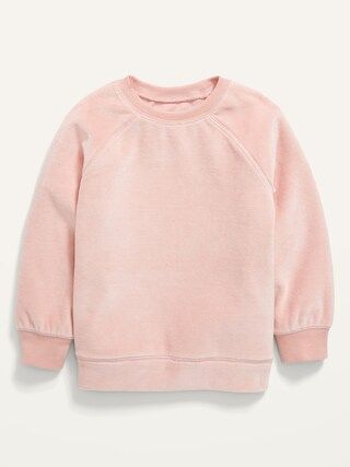 Unisex Velour Raglan-Sleeve Sweatshirt for Toddler | Old Navy (CA)