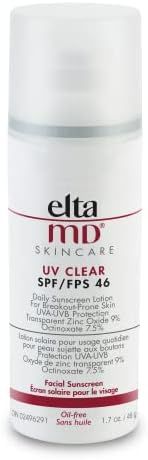 EltaMD UV Clear Facial Sunscreen, Broad-Spectrum SPF 46 for Sensitive or Acne-Prone Skin, Oil-fre... | Amazon (CA)