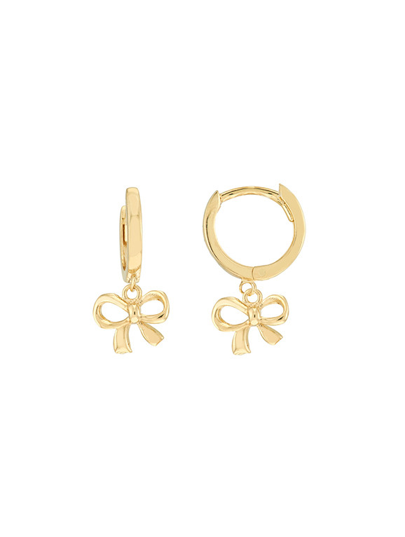 Bow Huggie Hoops | Lillian M. Collection