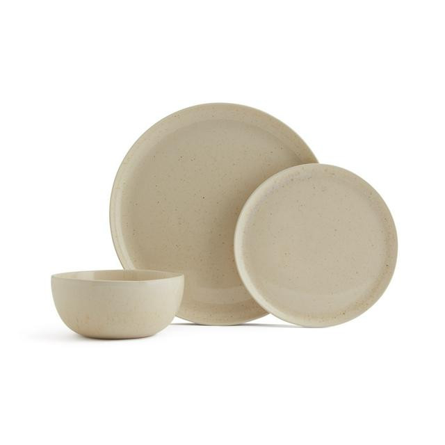 Habitat Evora Dinner Set Natural 12pc | Sainsbury's Online