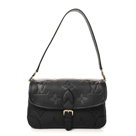 Giant Diane Black Monogram Print | FASHIONPHILE (US)