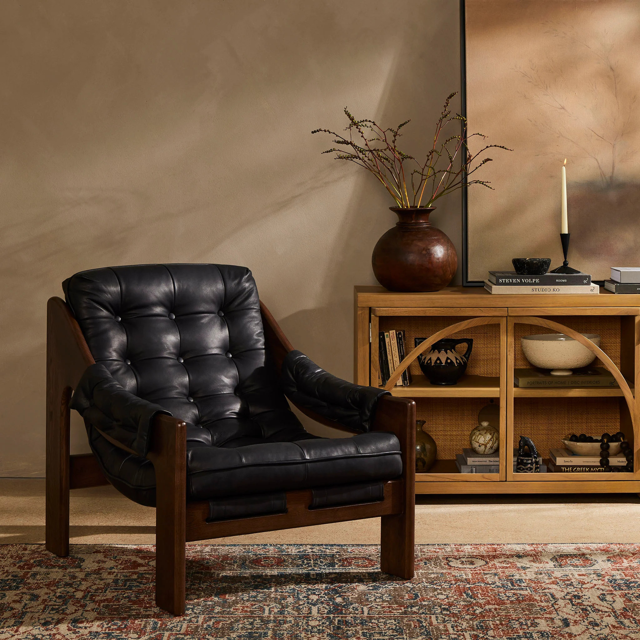Four Hands Halston Chair in Heirloom Black | The Addison West