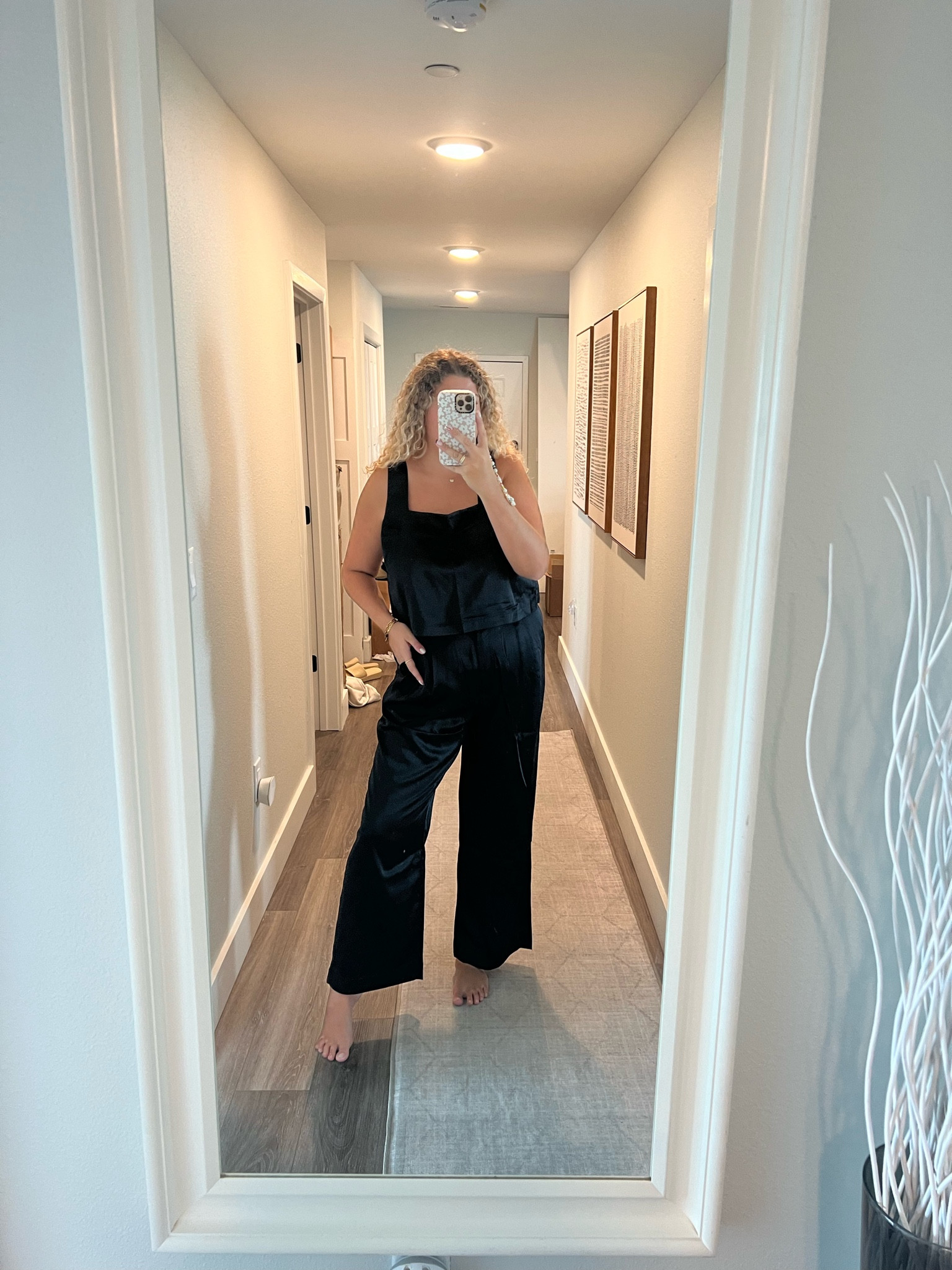 Abercrombie satin trouser pant and square neck top matching set, satin worklooks for fall , affordable date night looks, wedding guest dress looks for fall, Abercrombie sale 

Wearing xl in both 

#LTKfindsunder100 #LTKSale #LTKworkwear