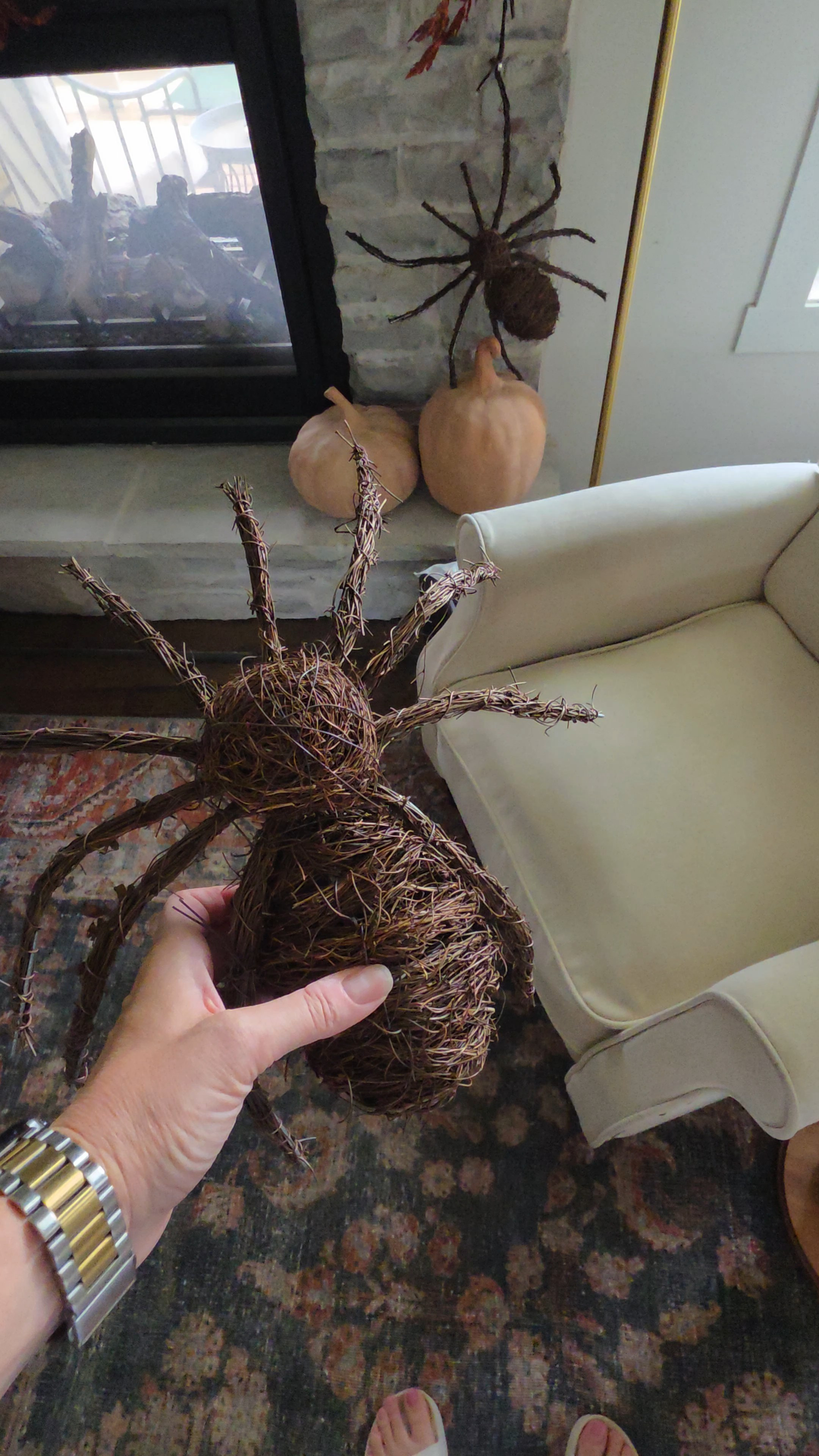 The creepiest spiders for Halloween! They're wicker, but you can pose them.

#LTKHome #LTKSeasonal #LTKdayinmylife