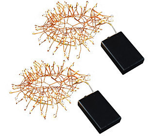 LumaBase LED Firecracker Fairy String Lights - et of Two | QVC