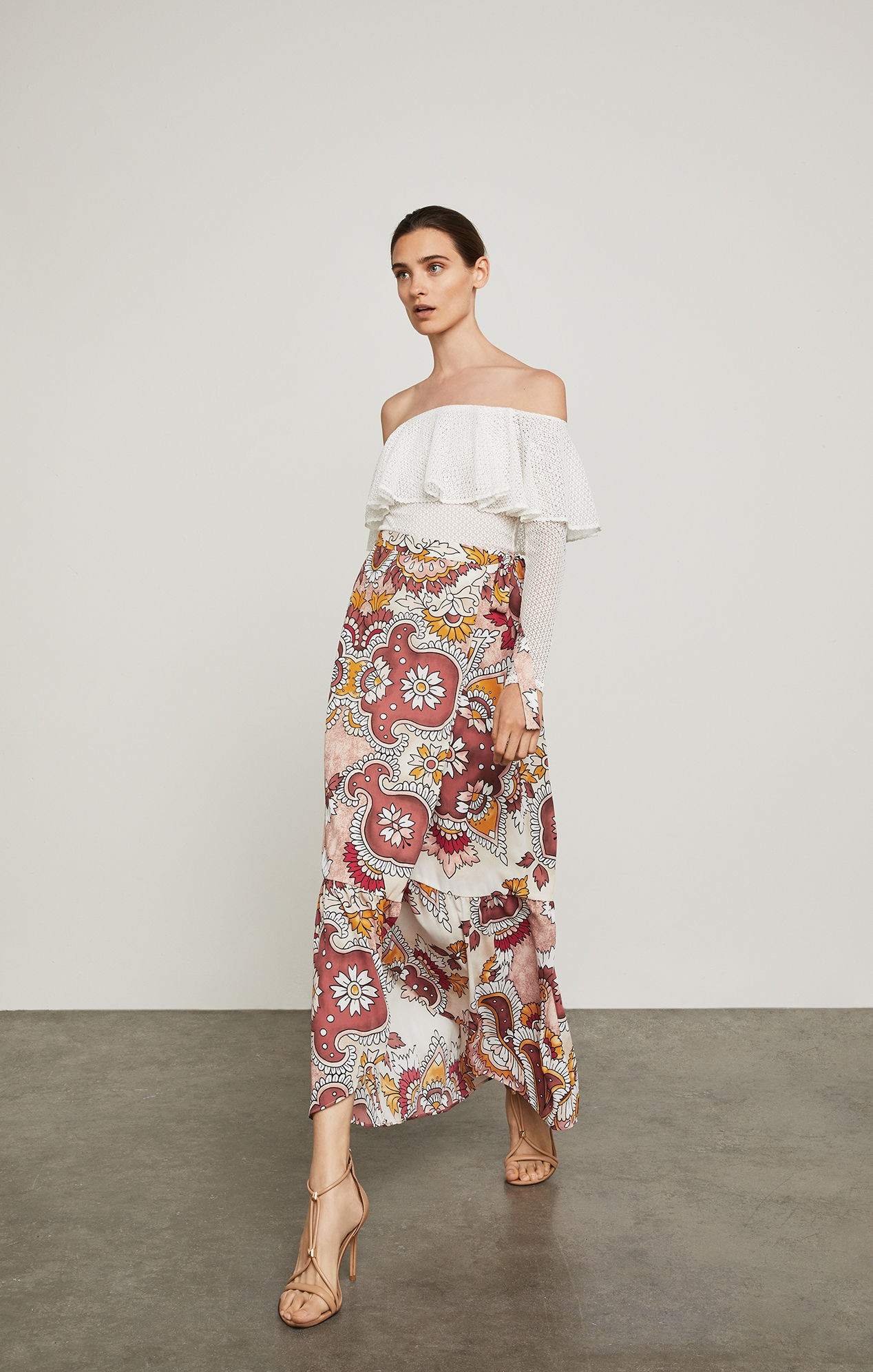 Grand Paisley Maxi Wrap Skirt | BCBG Max Azria 