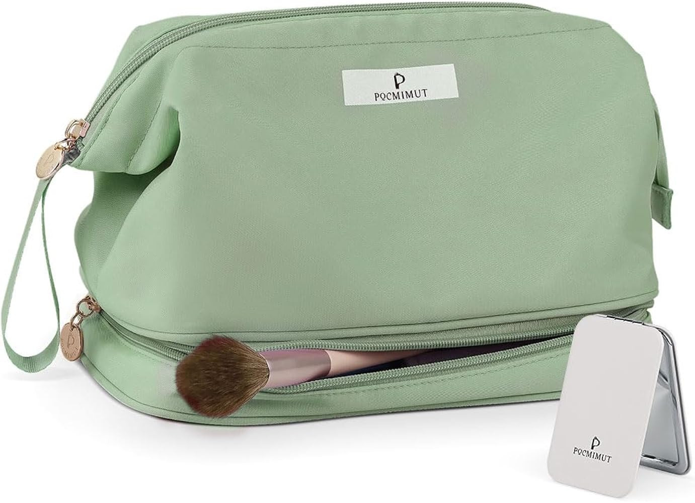 Pocmimut Makeup Bag,Cosmetic Bag For Women Travel Makeup Bag for Girls Large Double Layers Make U... | Amazon (US)