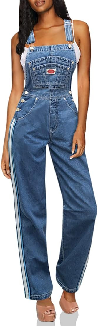 Revolt Women Super Comfy Denim Classic Overalls | Amazon (US)