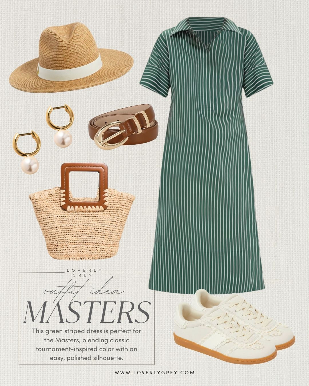Love this green striped dress for a classic Master’s feel! 

Loverly Grey, Masters outfit ideas, green striped maxi dress, golf tournament outfit ideas 

#LTKSeasonal #LTKootd