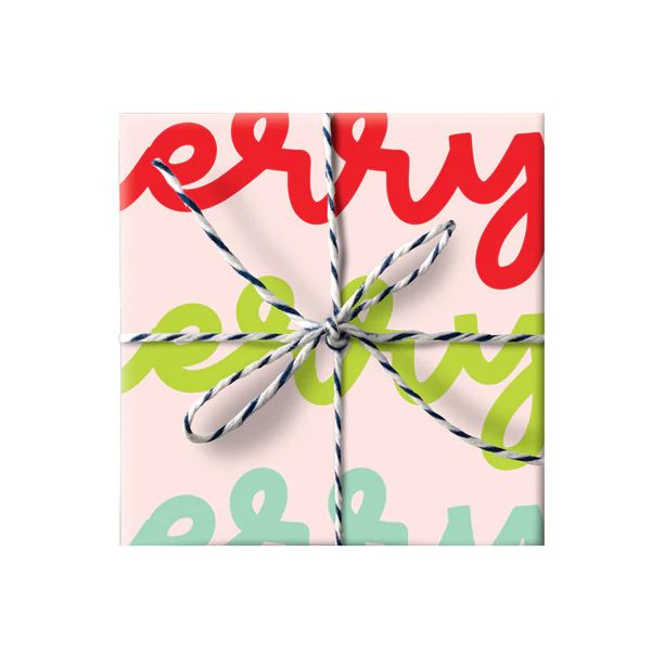 Holiday Gift Wrap - Merry Script | Joy Creative Shop