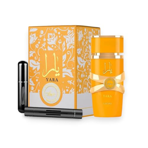 JUSPIT Bundle Lattafa Yara Touch Eau De Parfum for Women Perfume Gift set, 3.4 Fl Oz, bundle with Car Fresheners, Travel Atomizer | Amazon (US)