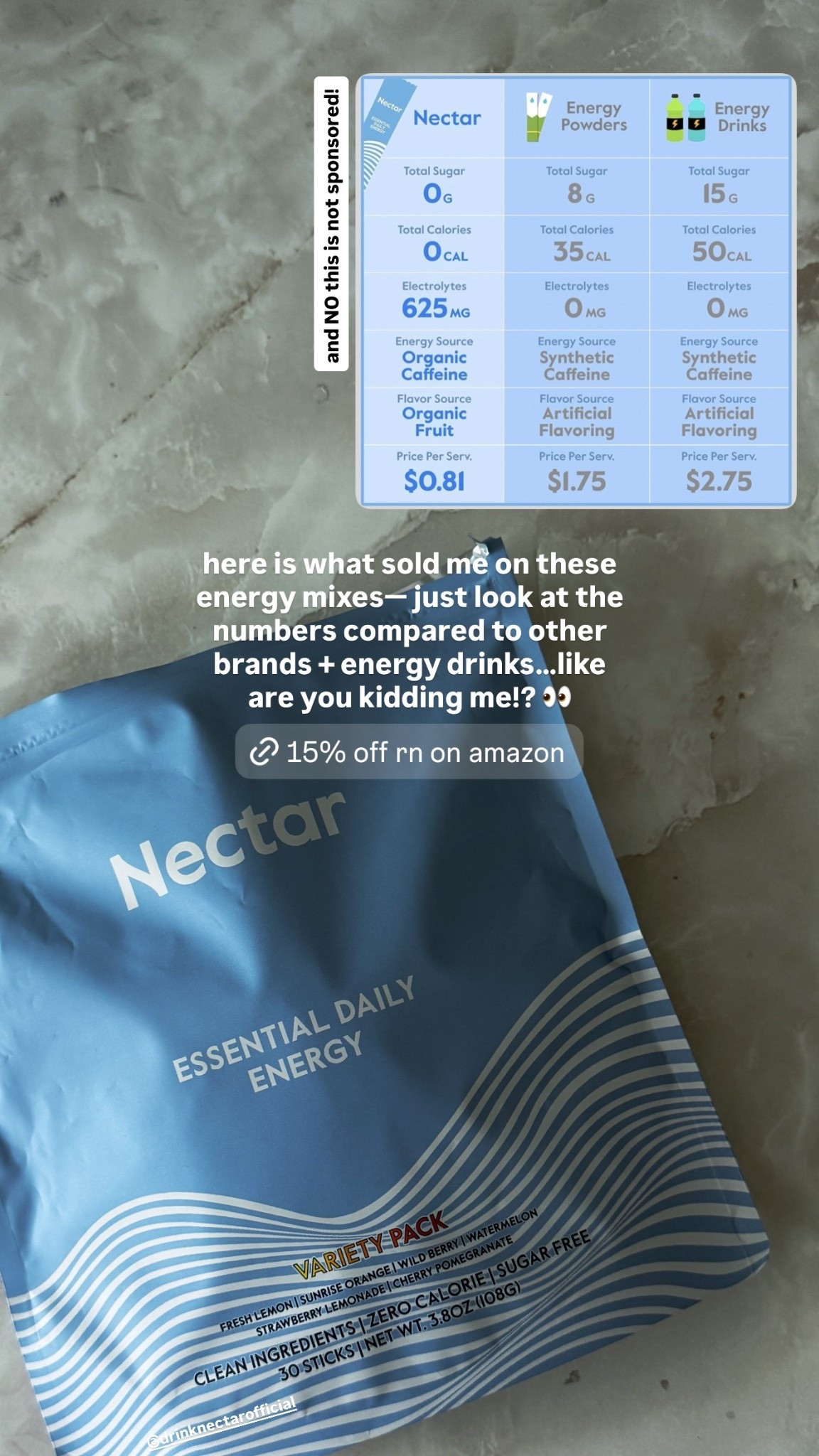 here is what sold me on these energy mixes— just look at the numbers compared to other brands + energy drinks…like are you kidding me!? 👀 and NO this is not sponsored!

#LTKselfcare #LTKSaleAlert #LTKBeauty